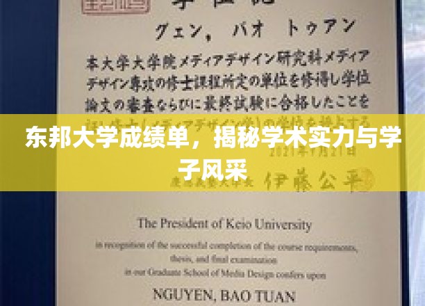 东邦大学成绩单，揭秘学术实力与学子风采