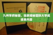 穿越九州，揭秘国际大学成绩单背后的真实世界